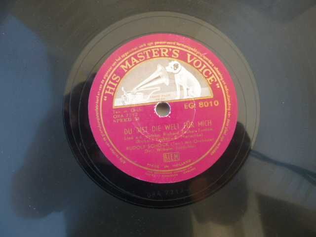 Disco para grafonola 78 rpm, em alemão