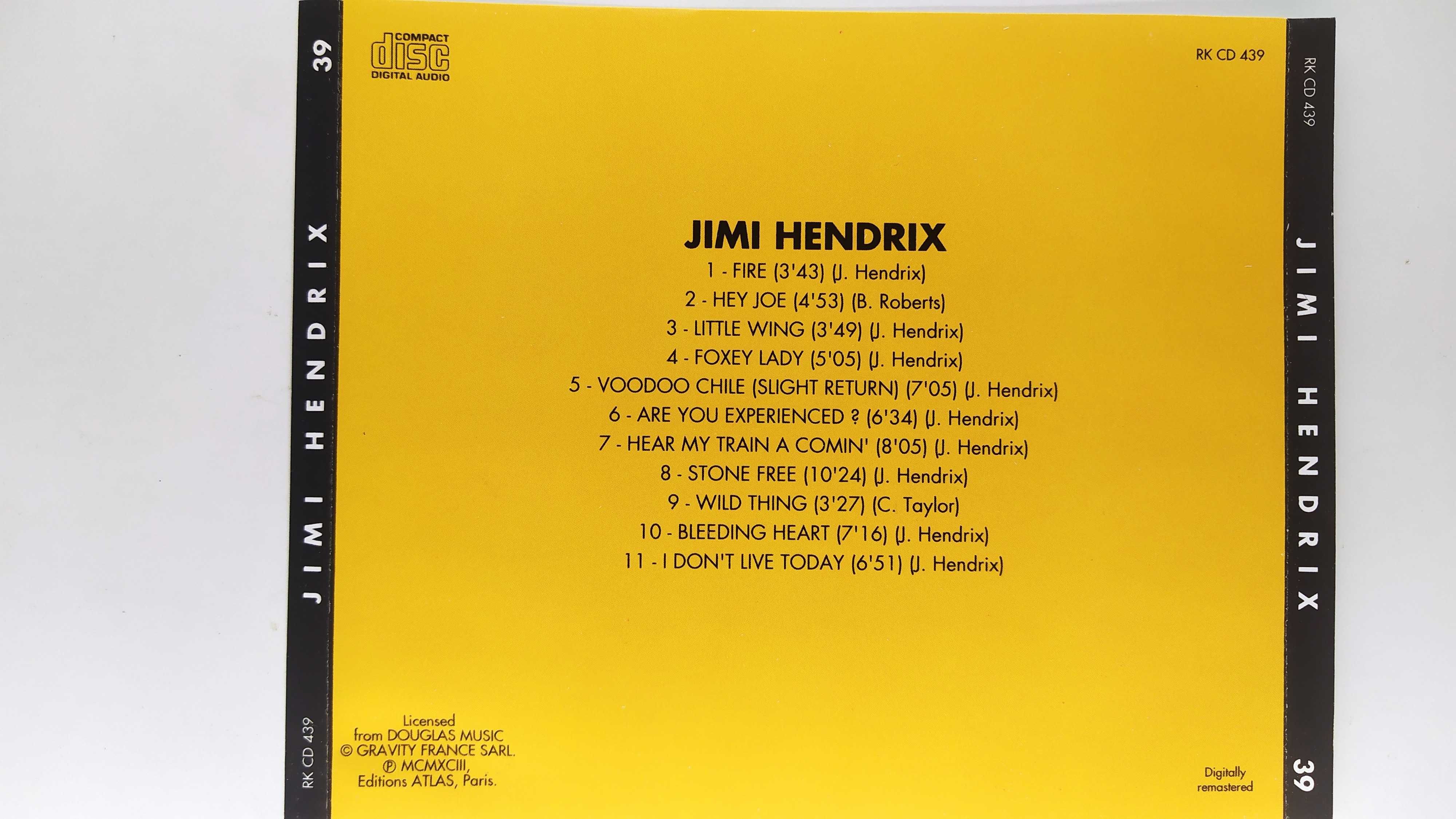 Jimi Hendrix LIVE Les Genies du Rock Edition Atlas Cd