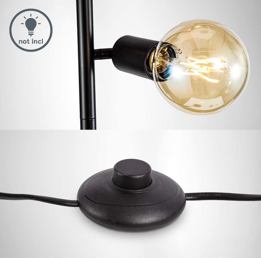 Lampa stojąca w stylu vintage z przyciskiem nożnym, Marka: B.K.Licht