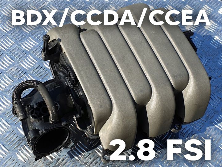 Kolektor ssący bez klap - AUDI 2.8 FSI BDX CCDA CCEA