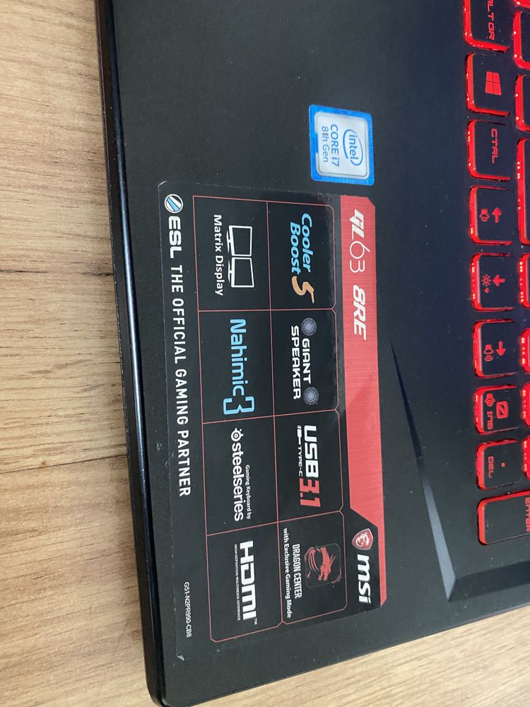 Laptop MSI GL63 8RE