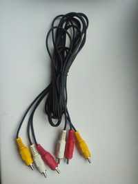 Кабель мультимедійний 3rca to 3 rca вживаний 1.6м