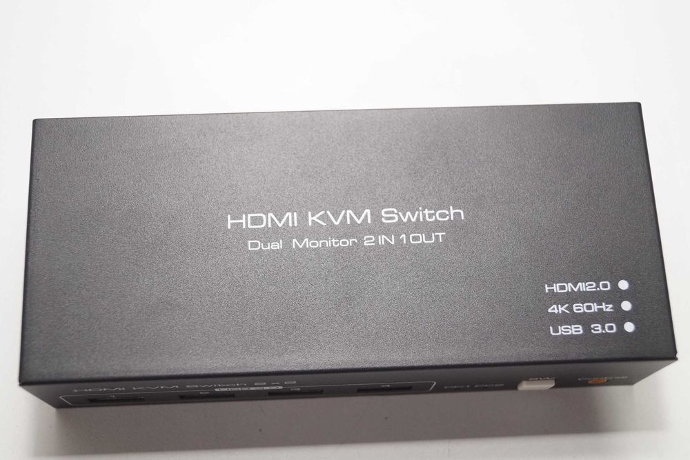 1455 HDMI 2.0 FVM Switch 2x2 2 monitory 2w1 1out 4K 60Hz USB 3.0