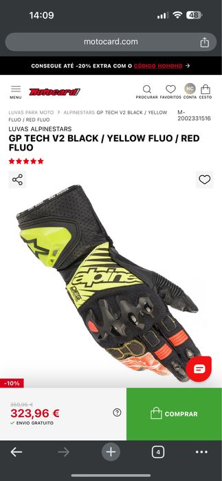 Luvas alpinestar GP TECH V2