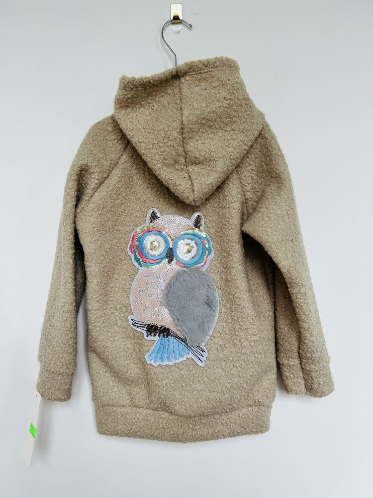 Bluza dziewczęca rozpinana baranek sowa r.158