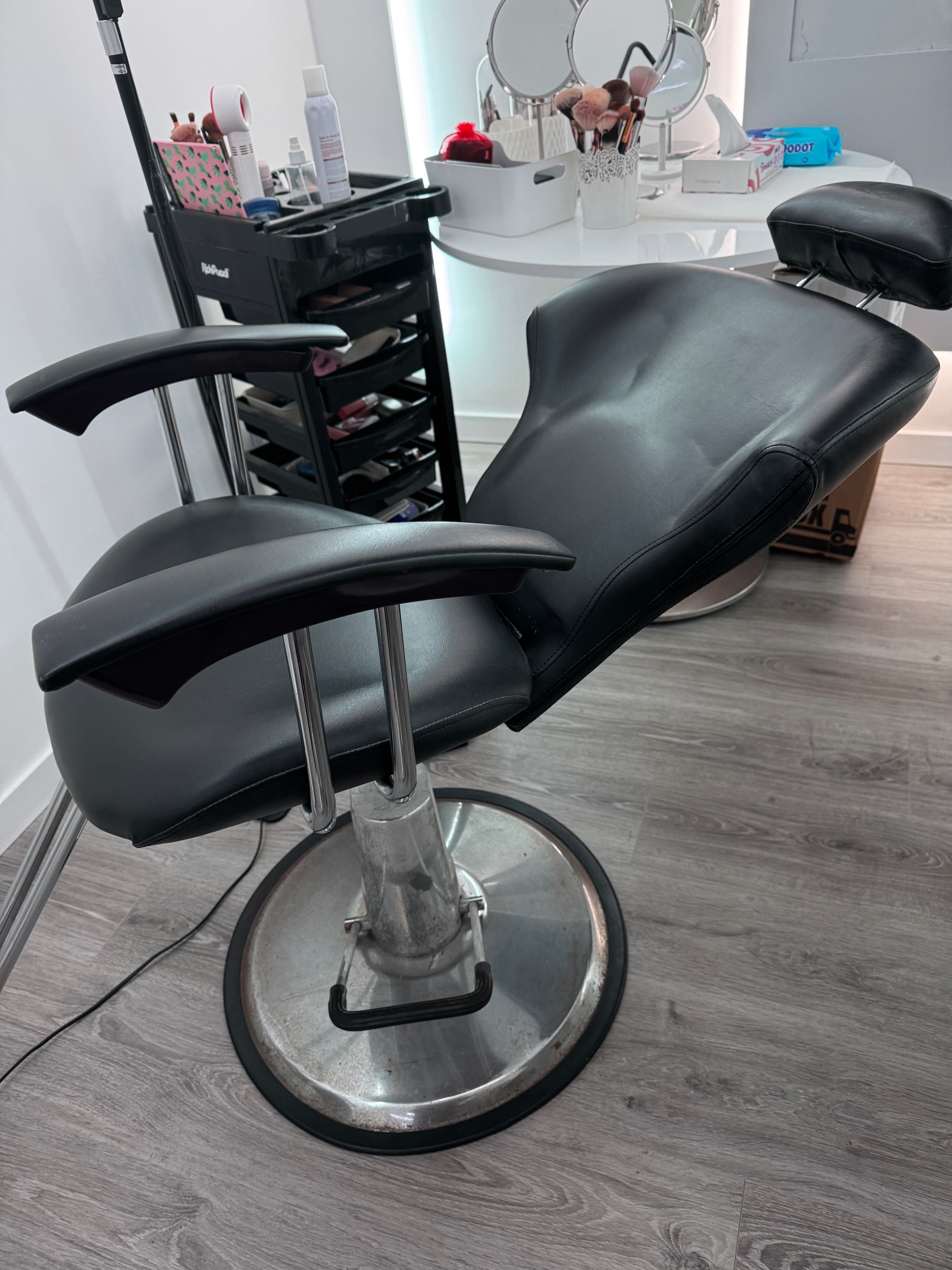 cadeira para salão de beleza reclinável