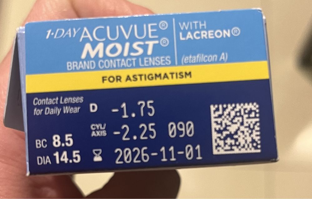 Soczewki 1-DAY Acuvue Moist for astigmatism 25 szt.