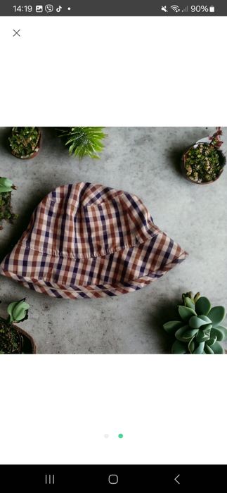 Aquascutum reversible bucket hat Club Check