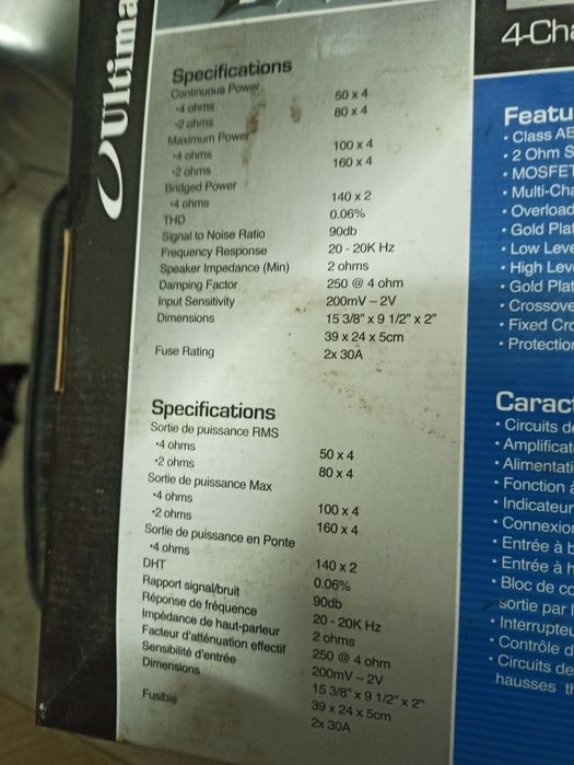 Автомобільний підсилювач Ultimate T1-400