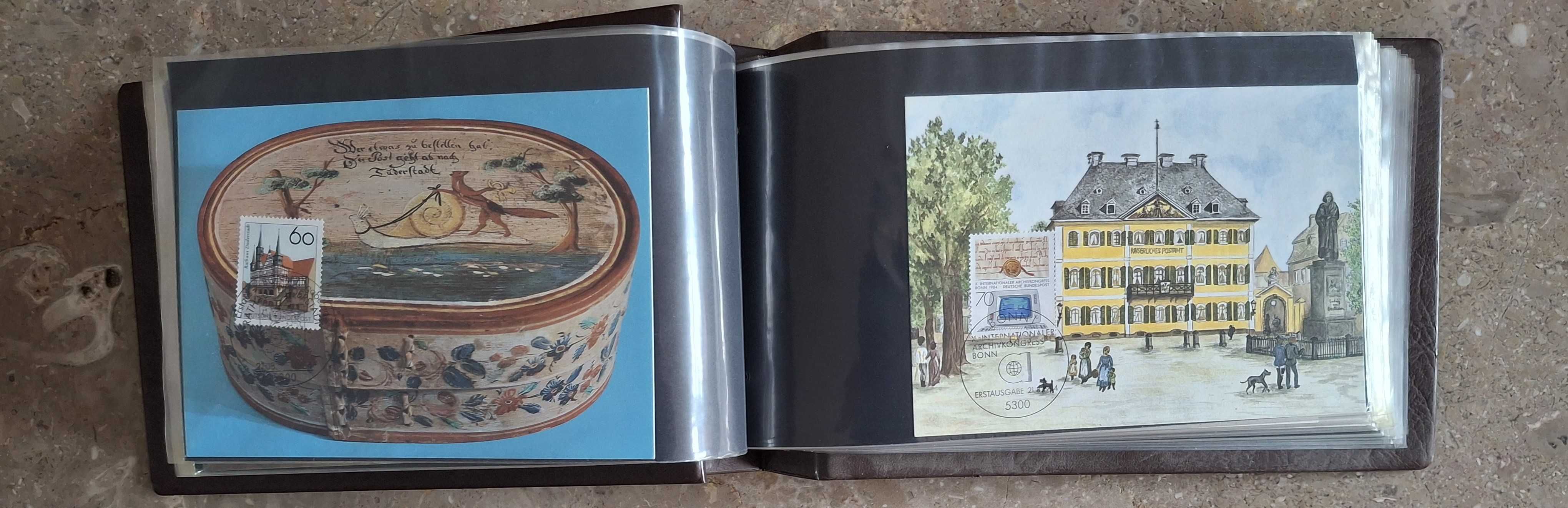 Album com 68 postais quase todos selados e da Alemanha