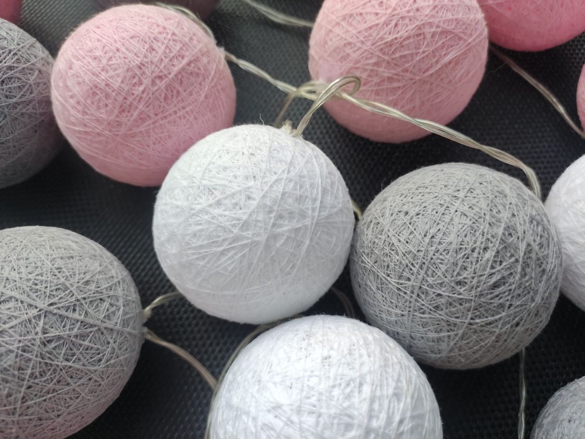 Girlanda cotton balls na baterie