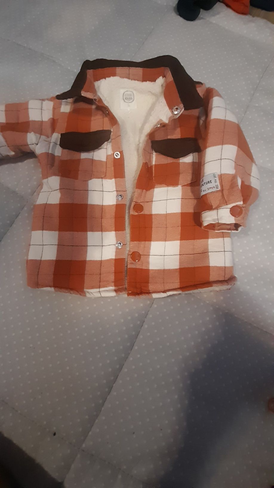 Ciepła bluza kurtka z futerkiem wewnątrz r.86