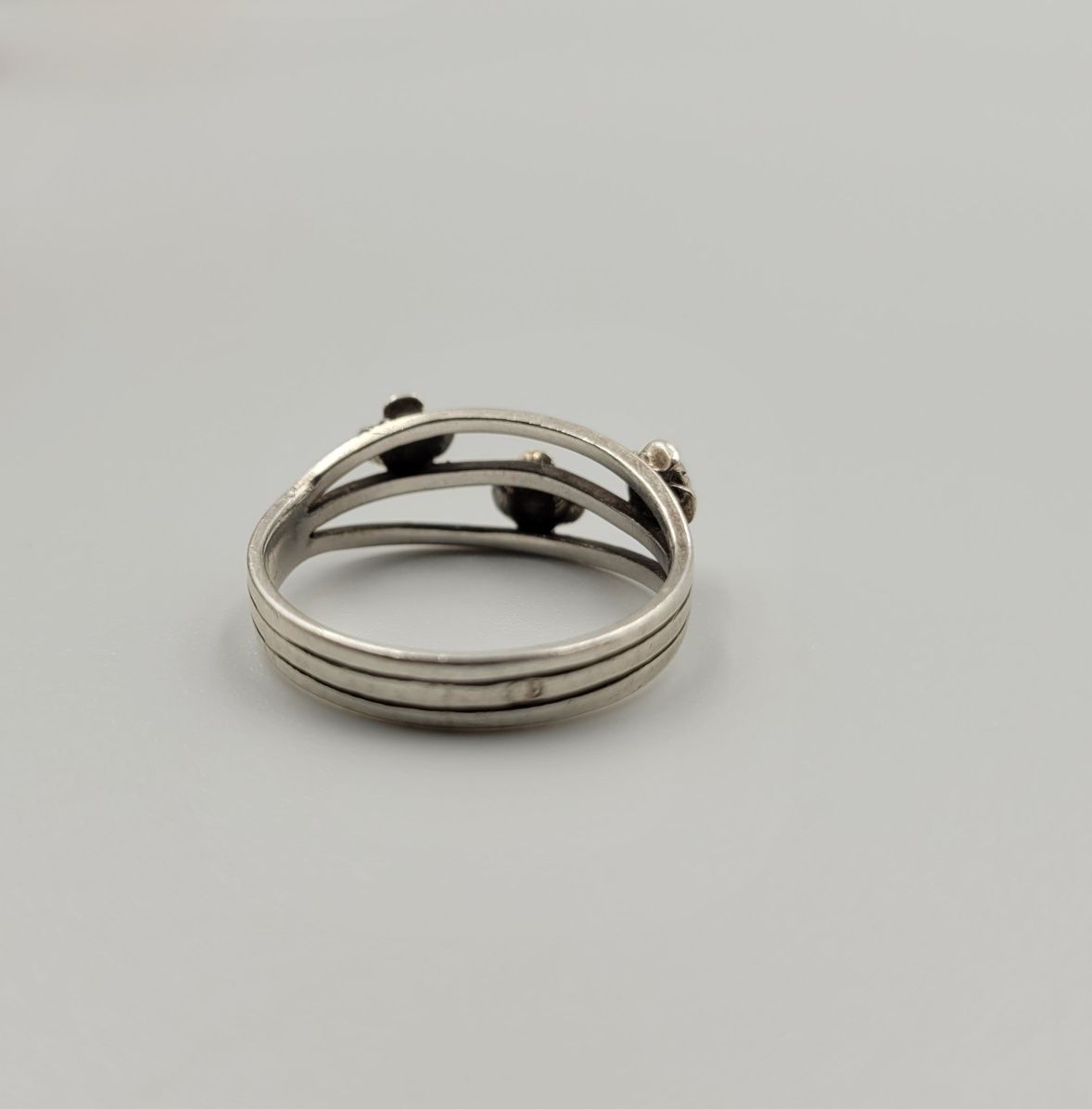 WMS Warmet srebrny pierścionek kwiaty