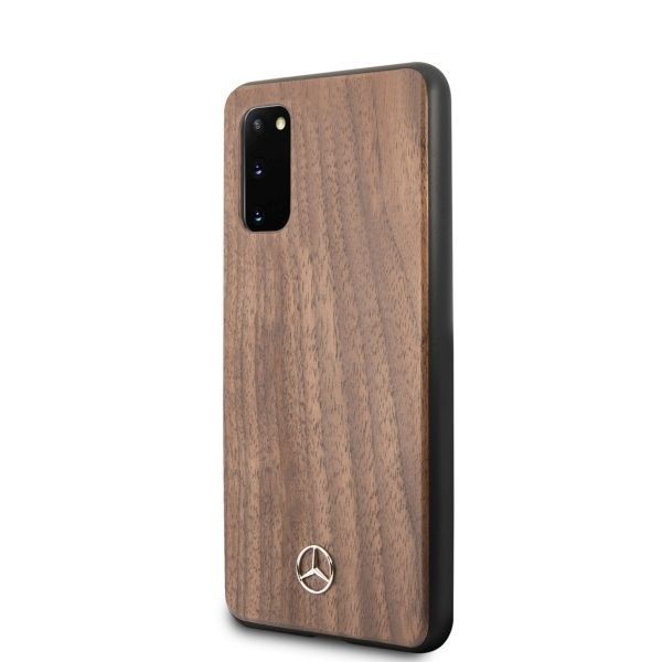 Etui Mercedes-Benz Wood Line Walnut do Samsung Galaxy S20