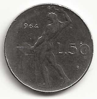 50 Liras de 1964, República Italiana