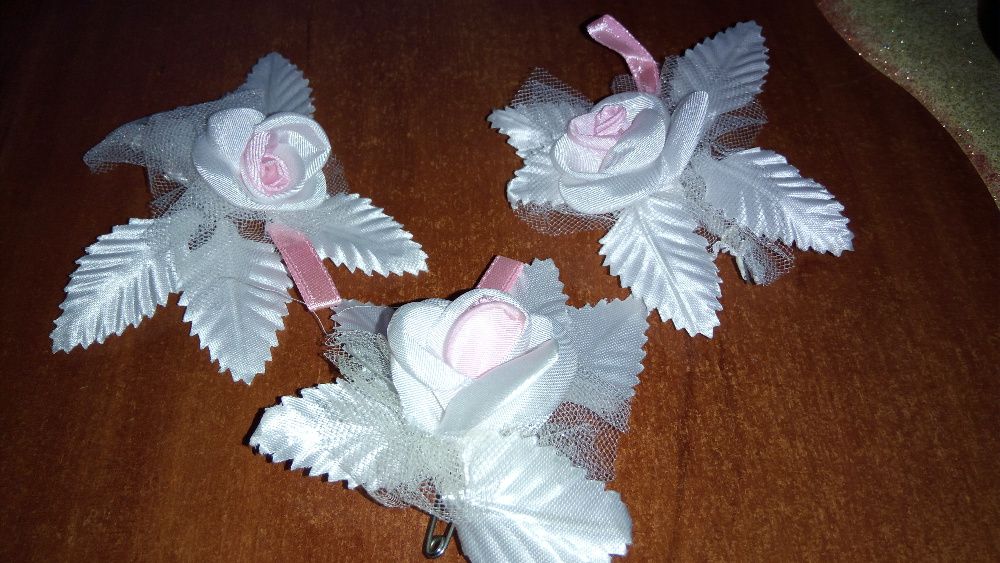 Украшение на свадебную машину, лента, бутоньерки