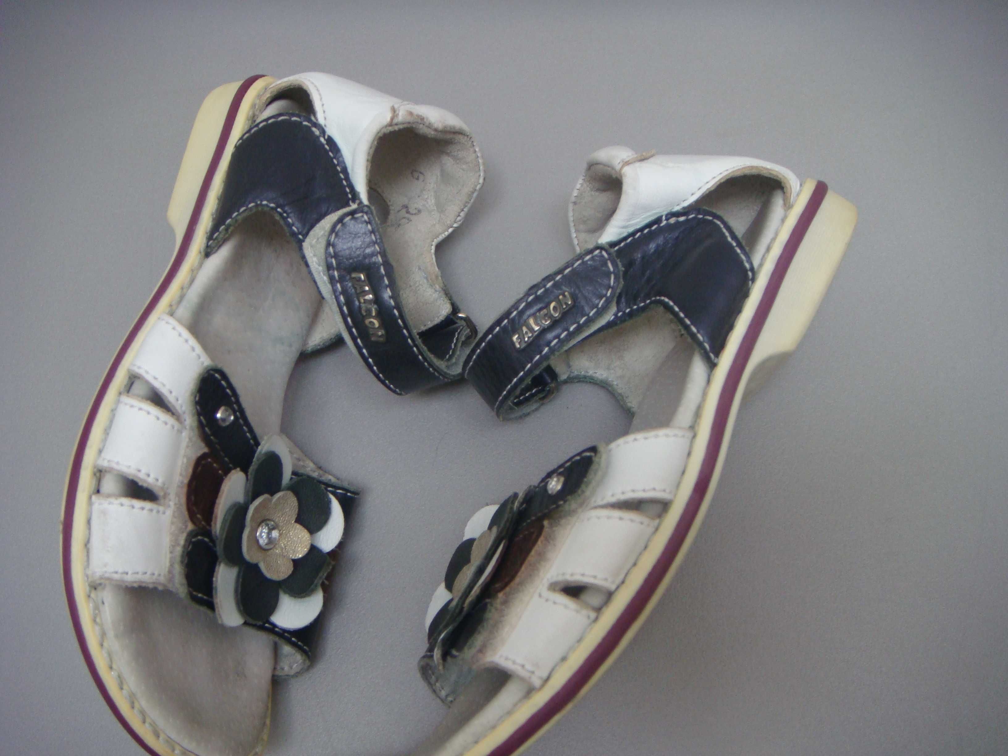 skórzane sandały dla dziewczynki nr 29
