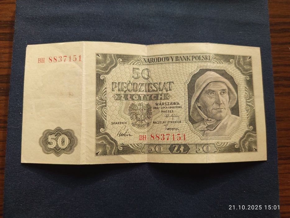 Banknot 50 złotych Seria BH