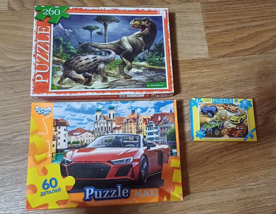 Пазли дитячі машини динозаври 5-7 років