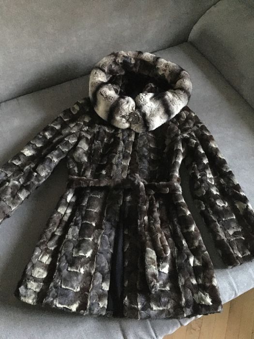 Норковая шуба с капюшоном