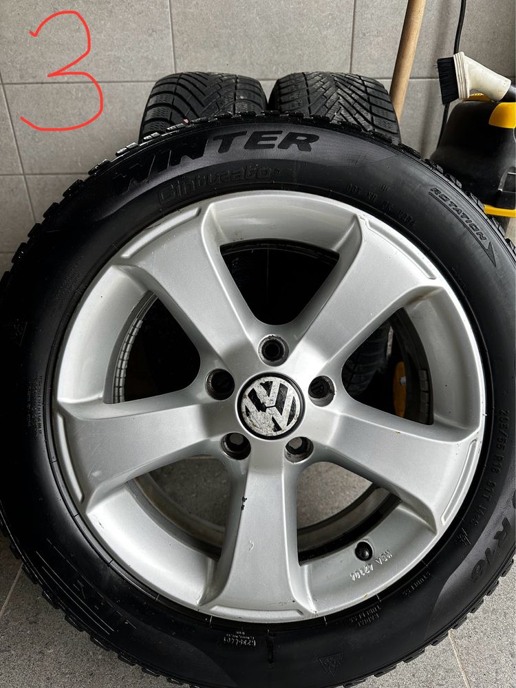 Alufelgi Volkswagen KBA 47104 Komplet Opony Ziomowe Pirelli