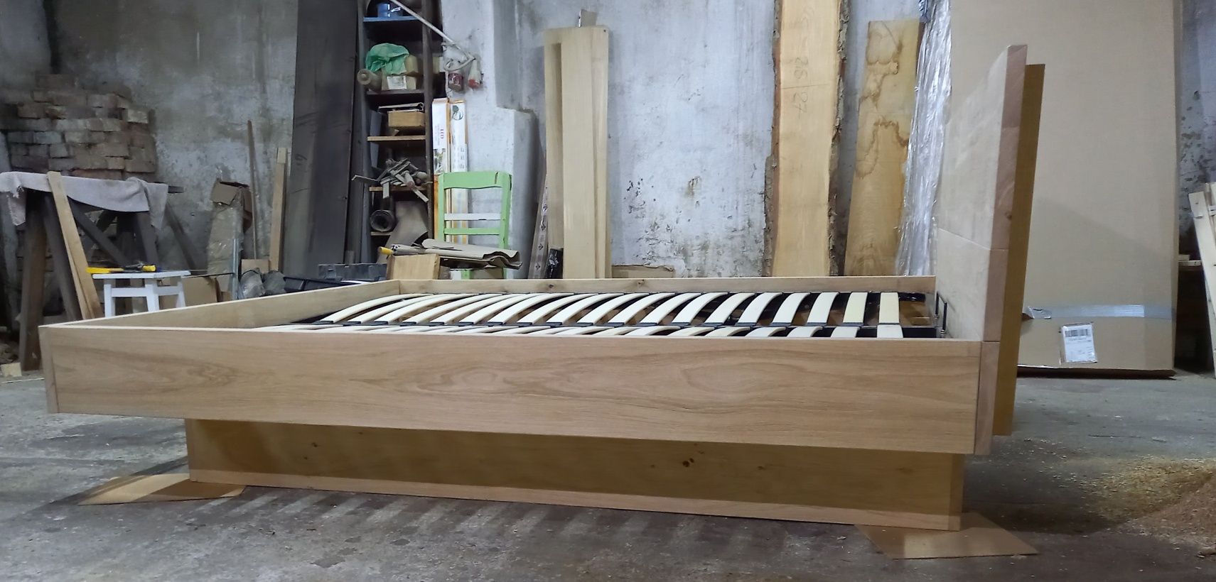 Łóżko Drewniane 140x200 Dębowe z pojemnikiem na pościel !
