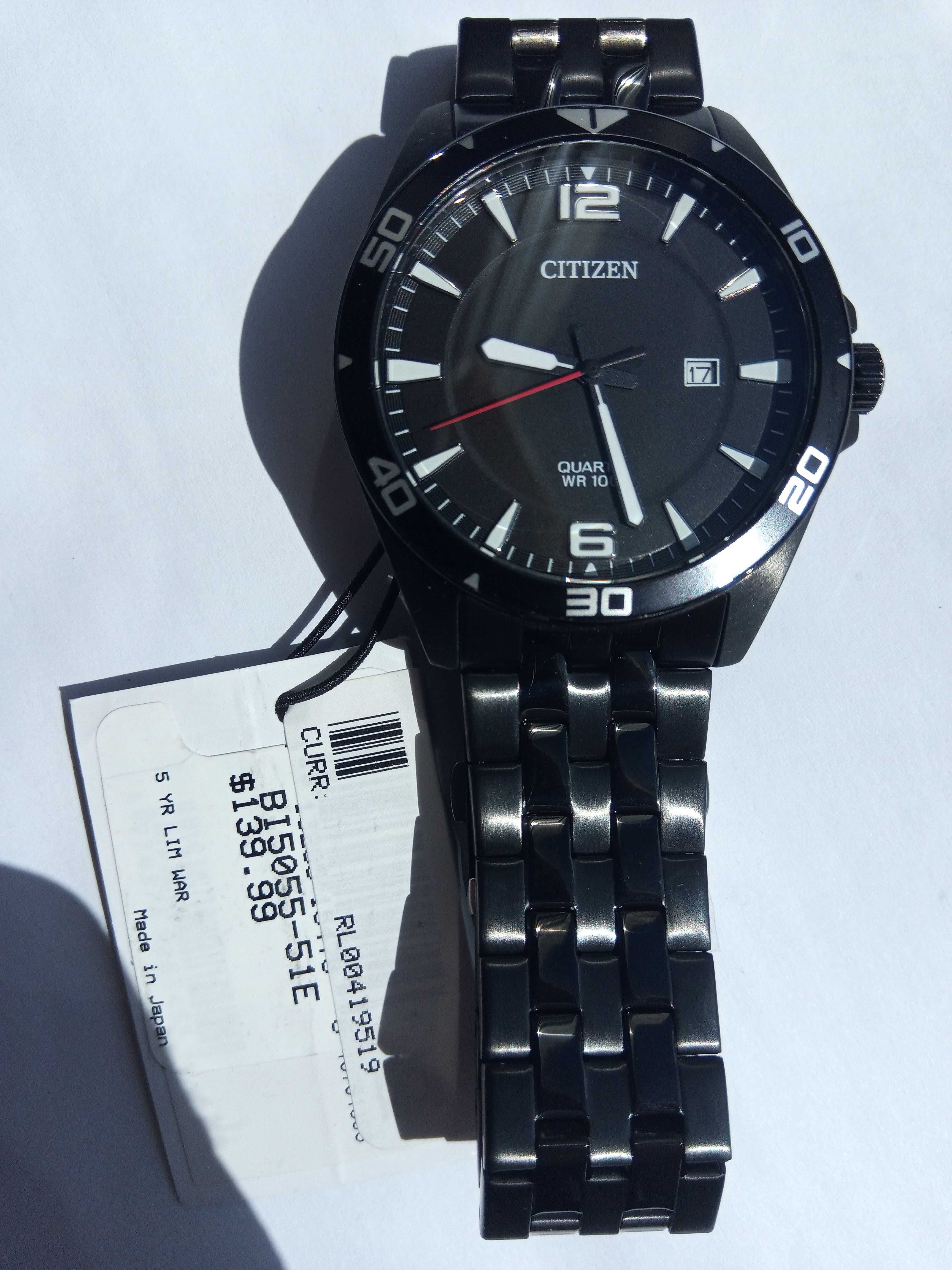 Современные японские мужские часы Citizen BI5055-51E. РРЦ $210