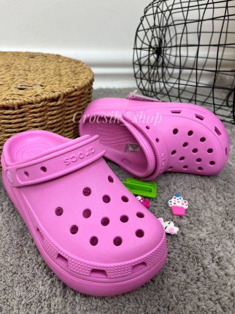 Дитячі крокси на платформі crocs Classic Cutie Clog