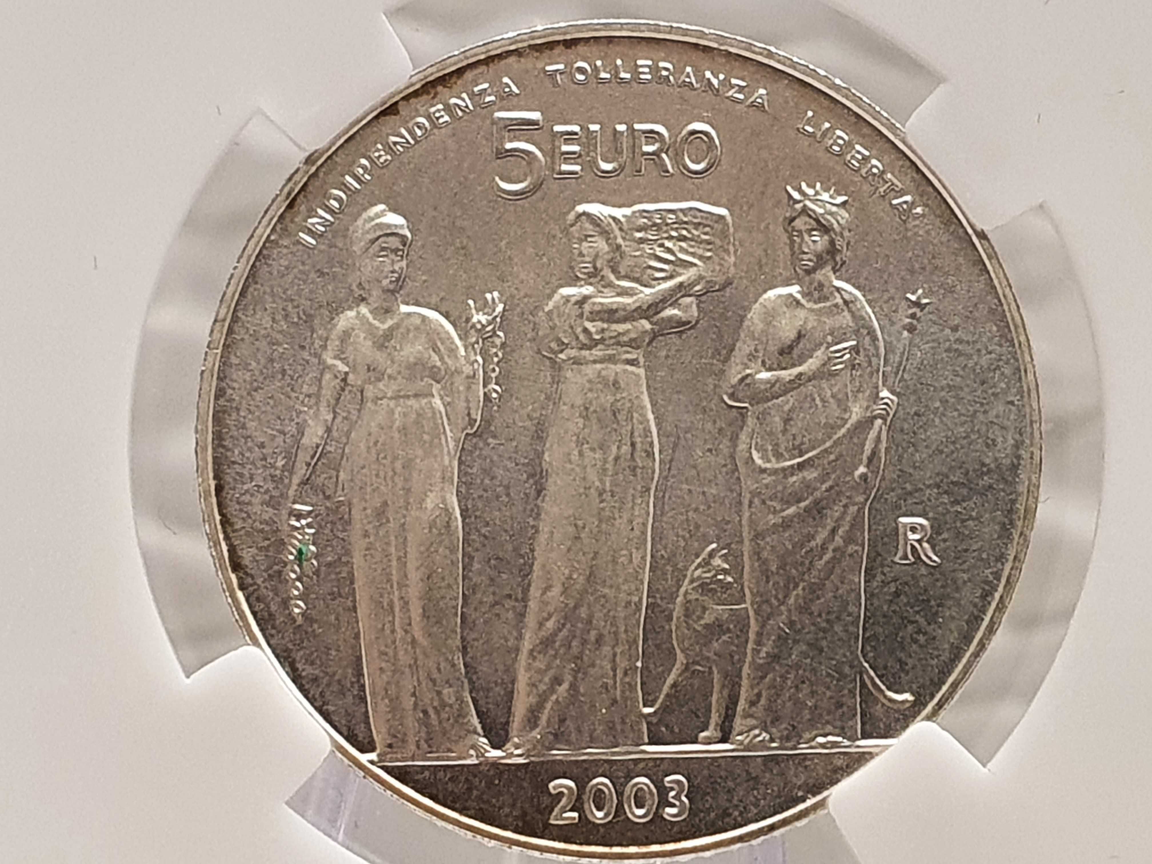 San Marino 5 euro, 2003 r Stan 1