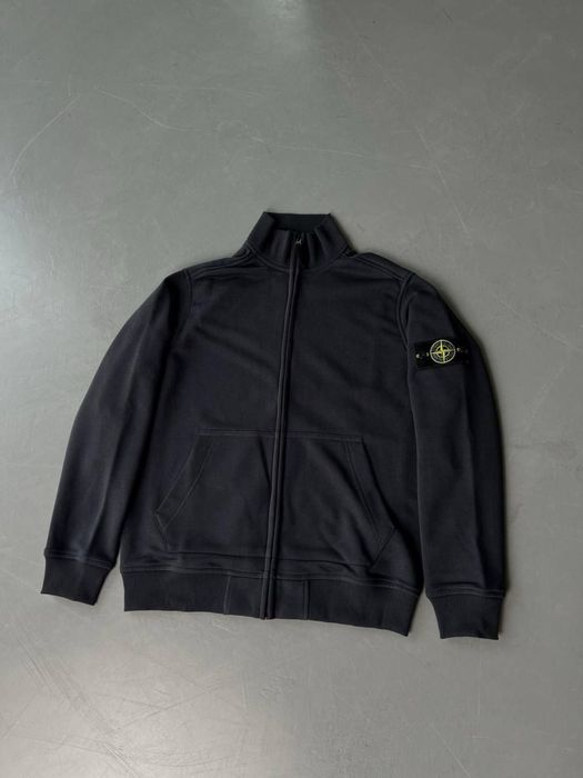 Чорна casual олімпійка на змійці Стон Айленд Stone Island Кофта Стонік