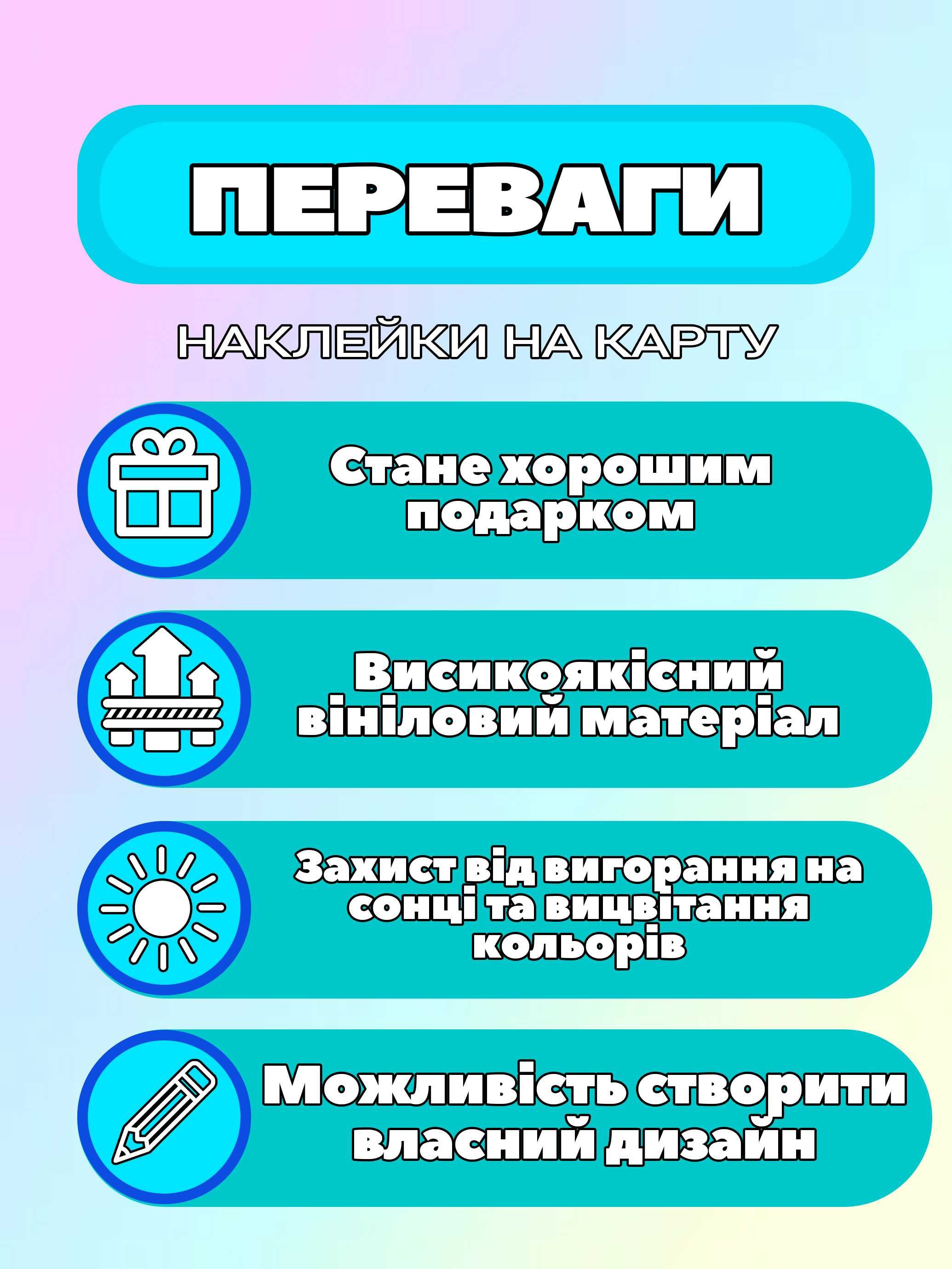 Голографічна наклейка на банківську картку "Герб"