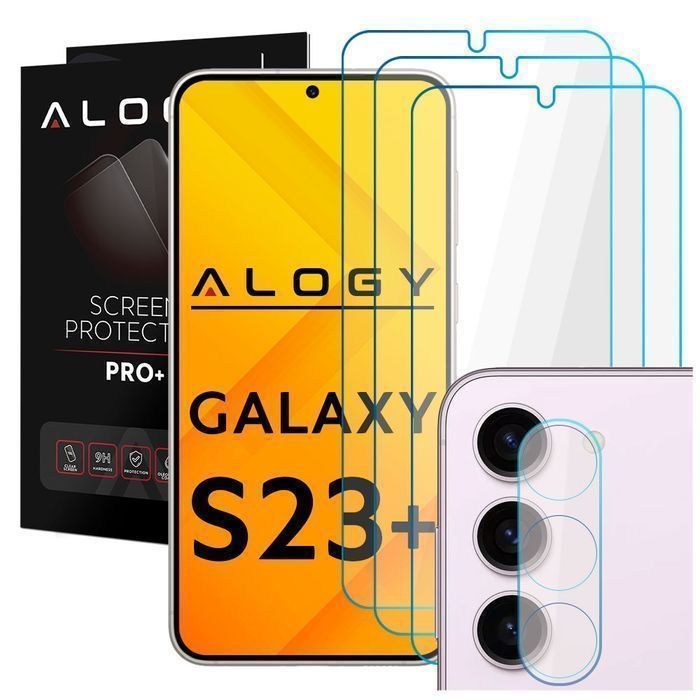 Szkło hartowane na ekran 9h + Szkło na obiektyw do Samsung Galaxy S23+