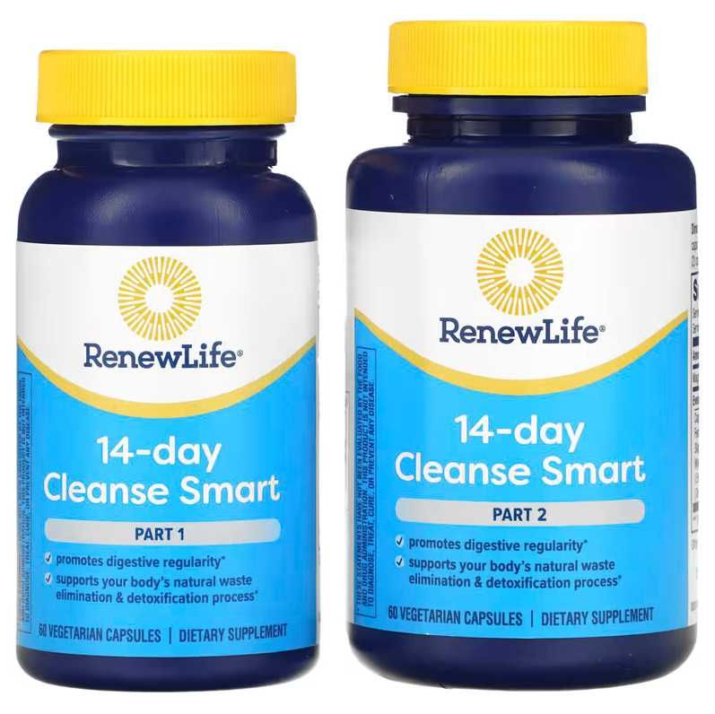 Renew Life, 14-Day Cleanse Smart, 2 butelki, 60 kapsułek