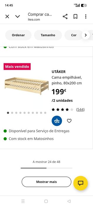 Camas Solteiro Empilháveis