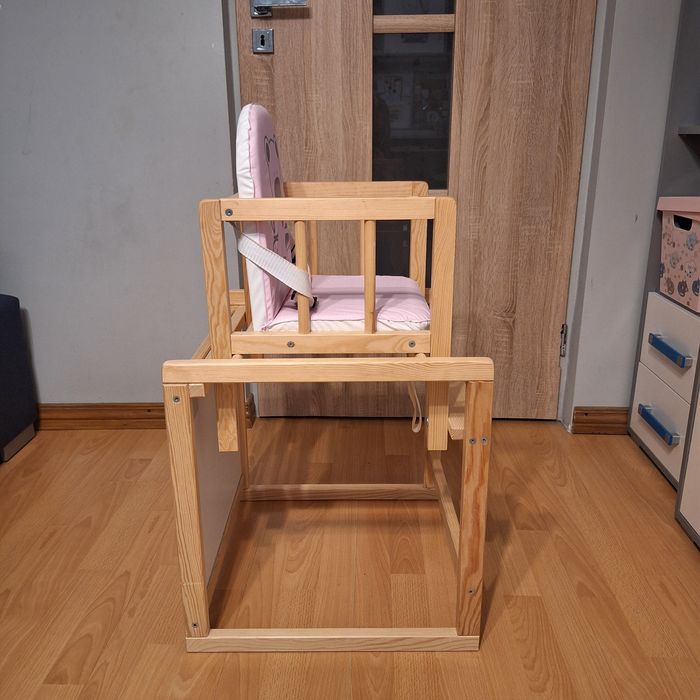 Krzesełko do karmienia drewniane