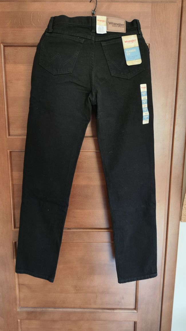 Wrangler Classic Fit czarne męskie jeansy rozm 30/32 jak 29/32