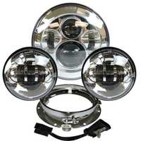 Reflektor lampa LED 7" light bary 4,5" zestaw Harley Electra Glide