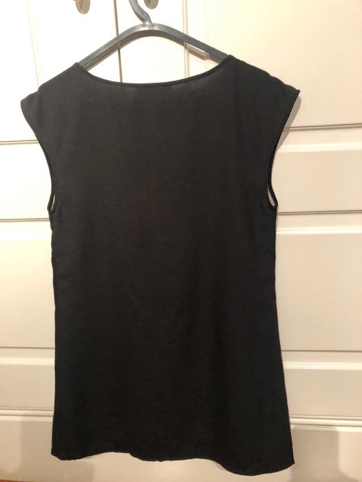 vestido preto com bordado em veludo   Promod  M