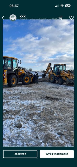 Usługi koparką ładowarką minikoparką transport piasek żwir