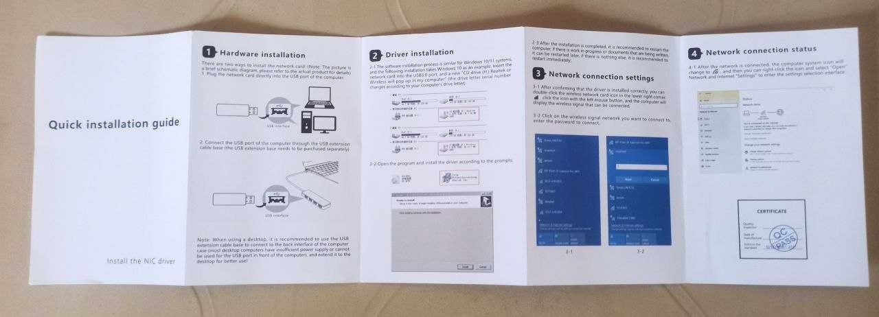 Bluetooth 5.4 + WiFi 6 AX900  2-в-1 (USB адаптер)