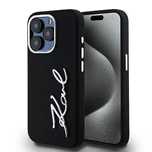 Etui Karl Lagerfeld Silicone Metal Script Logo na iPhone 15 Pro - czar