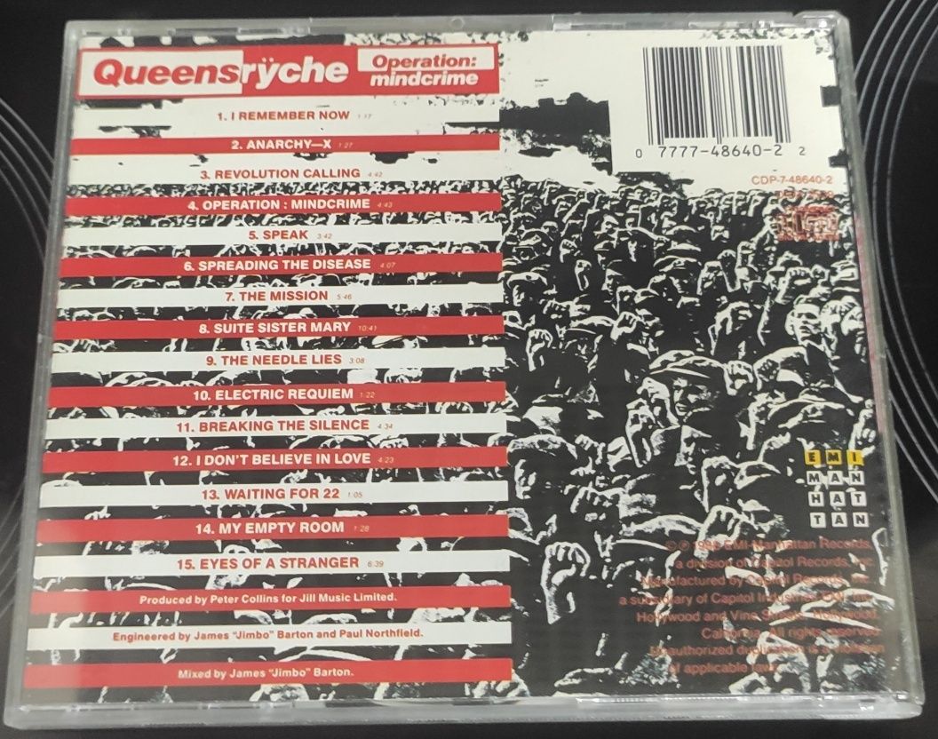 Queensryche "Operation: Mindcrime" cd