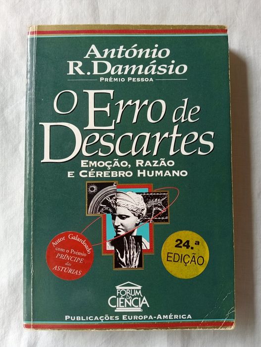 Livro O Erro de Descartes Emoção, Razão e Cérebro Humano António Damás