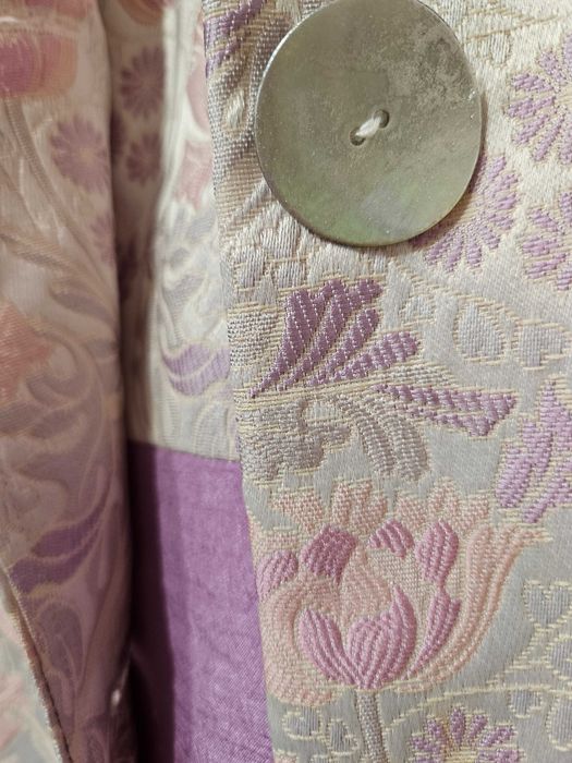 Piękny komplet pastelowy sukienka płaszczyk r 40 42