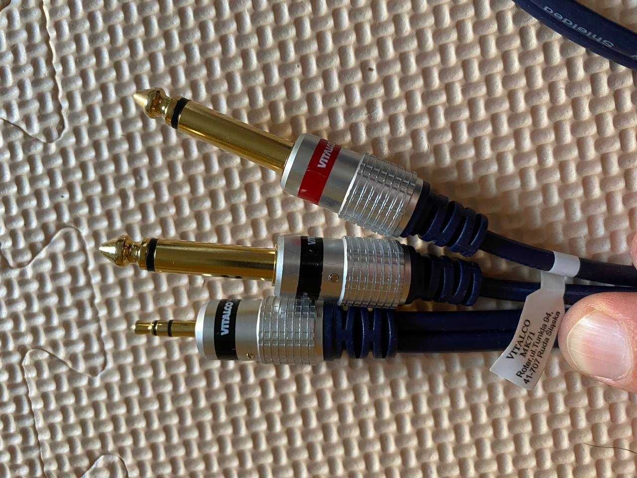 3.5mm TRS to 2x 6.35mm TS Audio Cable - 5m