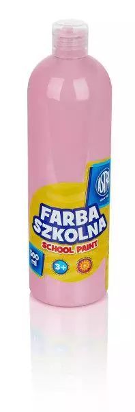 Farba szkolna 500 ml, różowa jasna. Astra