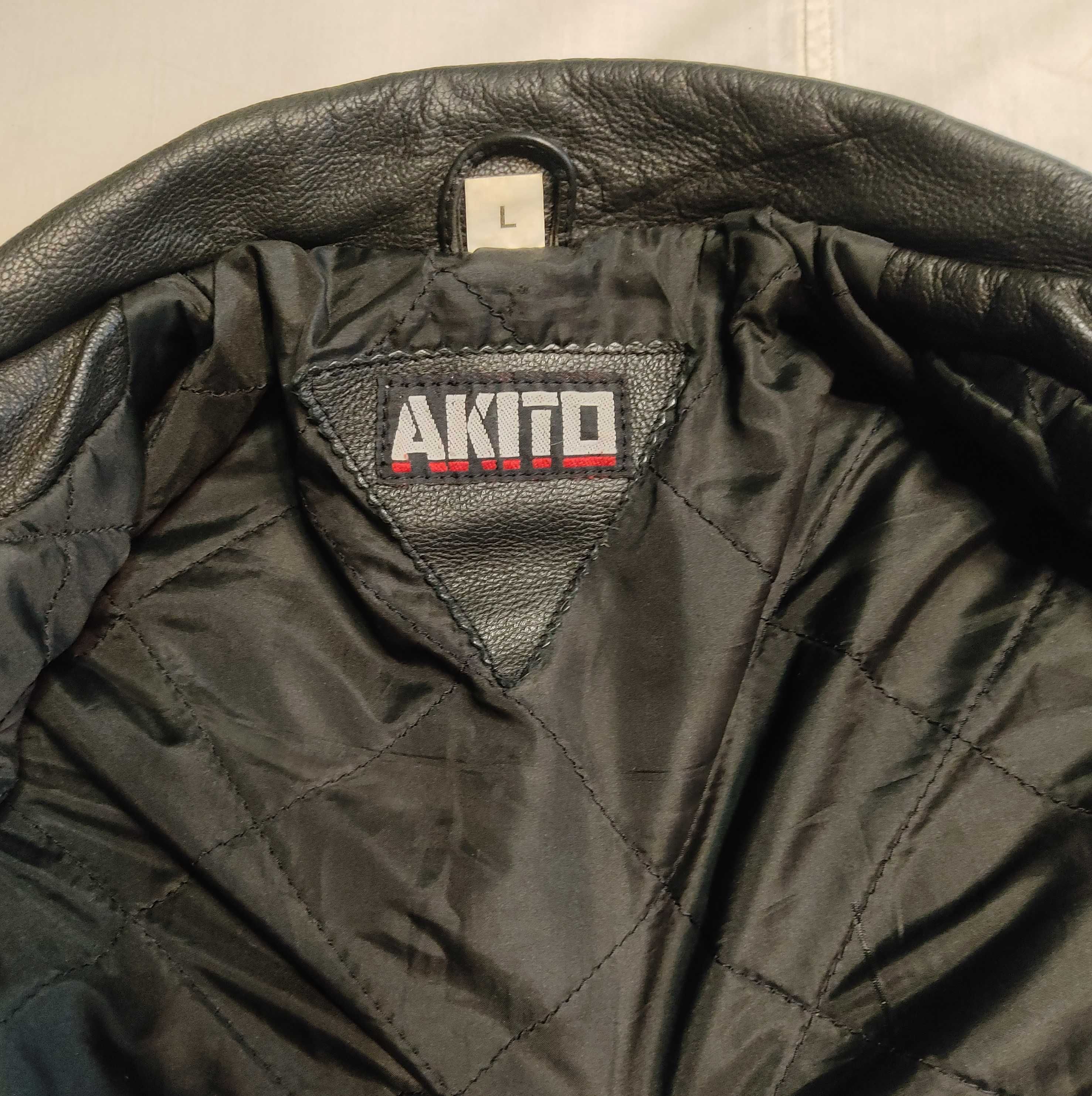 Куртка Мото экипировка L косуха кожаная Akito мотокуртка
