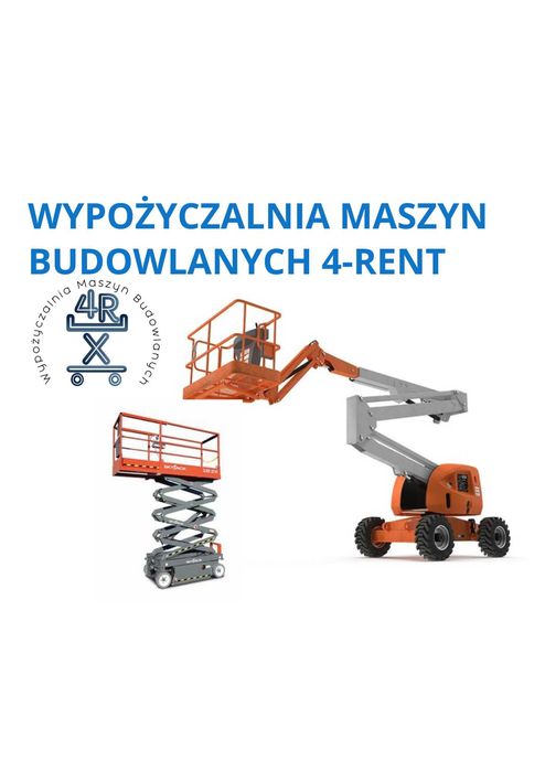 Zwyżka nożycowa elektryczna podnośnik koszowy nożycówka wynajem podest