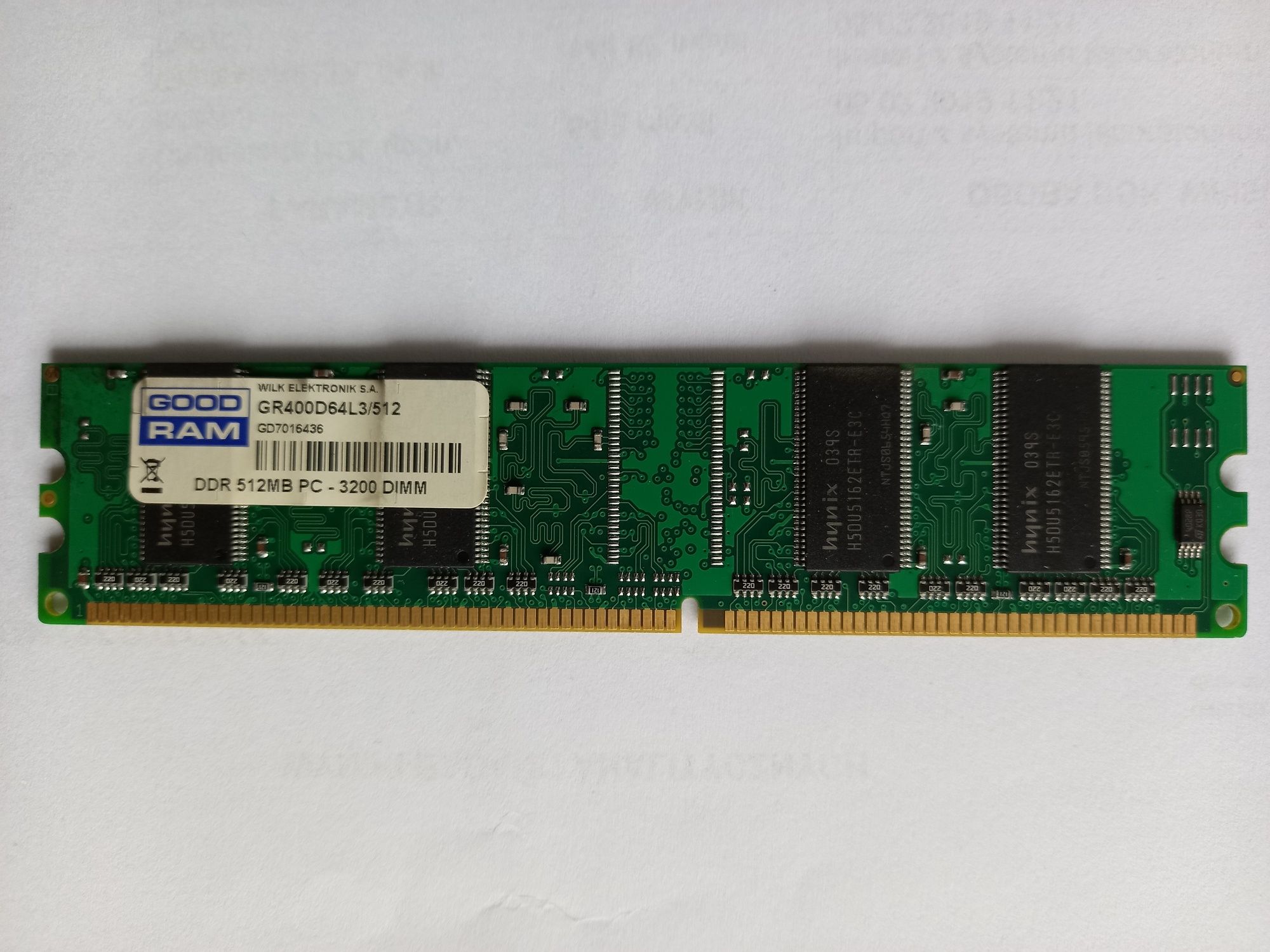 Pamięć RAM DDR 512MB GOOD (dwie sztuki)