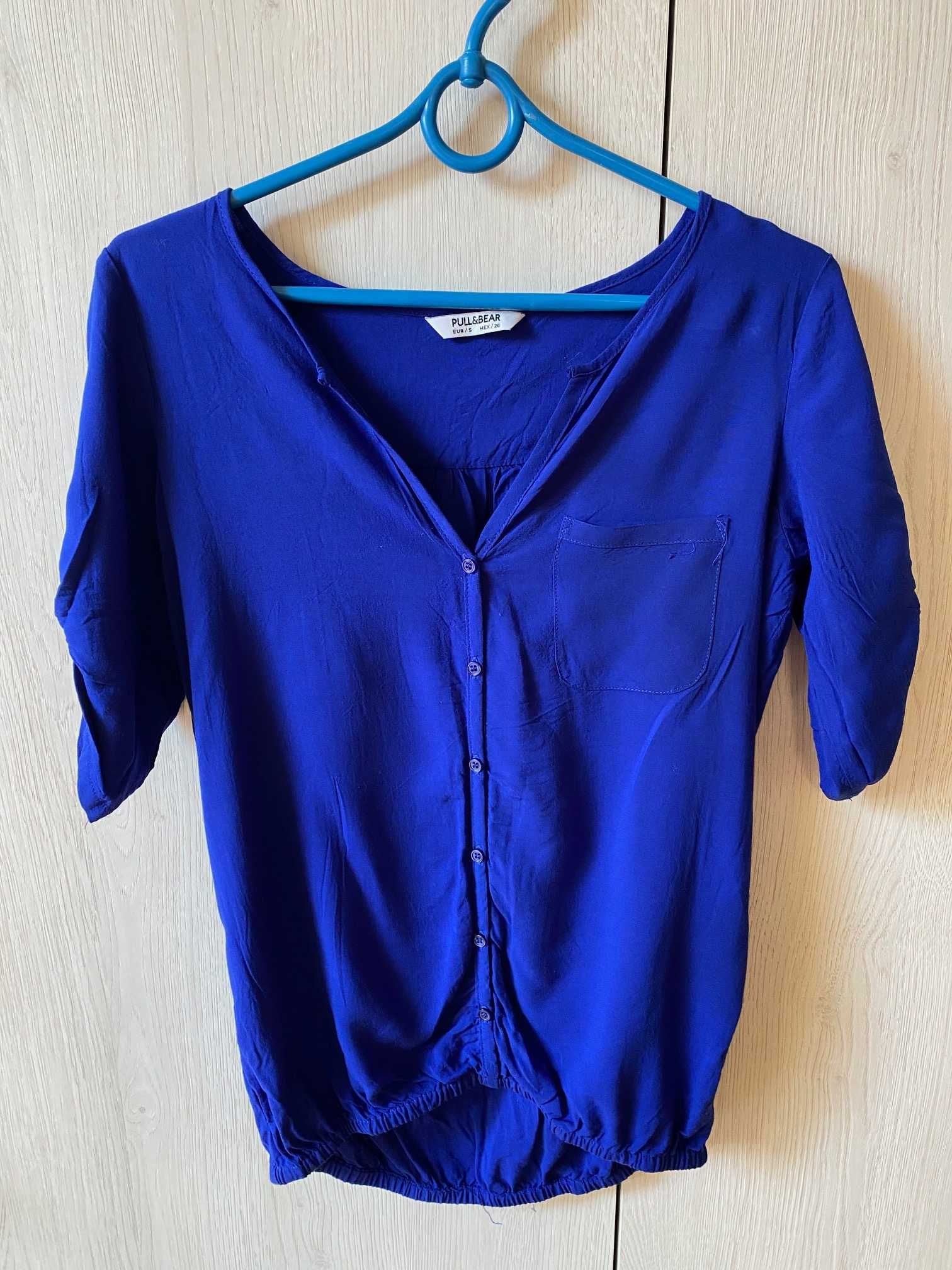 Granatowa koszulka bluzka Pull & Bear S, 36